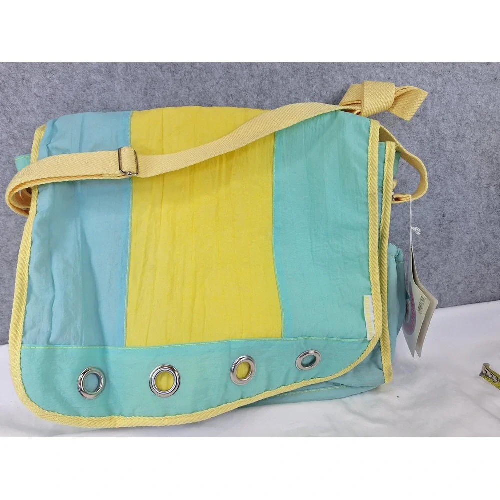 Vintage 90's Rocking Horse Jaclyn NWT Yellow Nylon Diaper Bag with Changing Pad